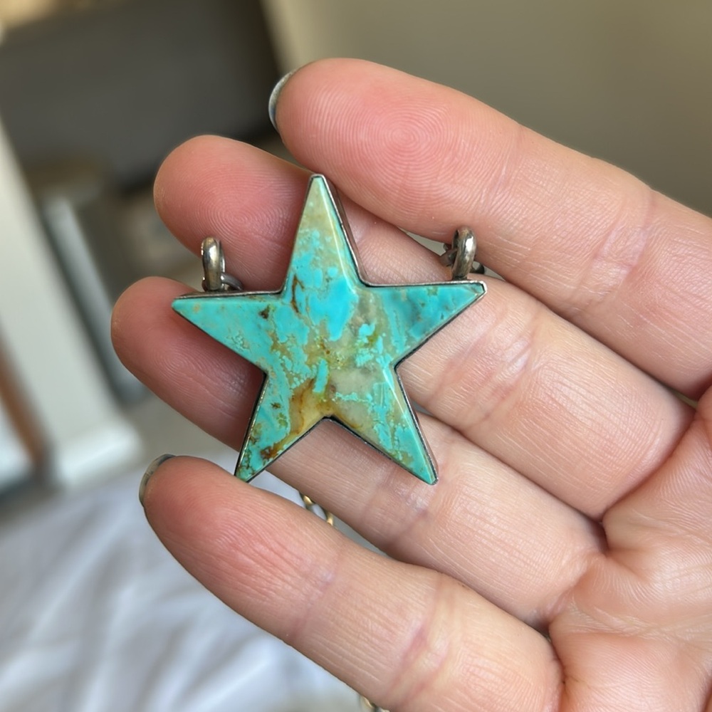 Turquoise Star sterling necklace